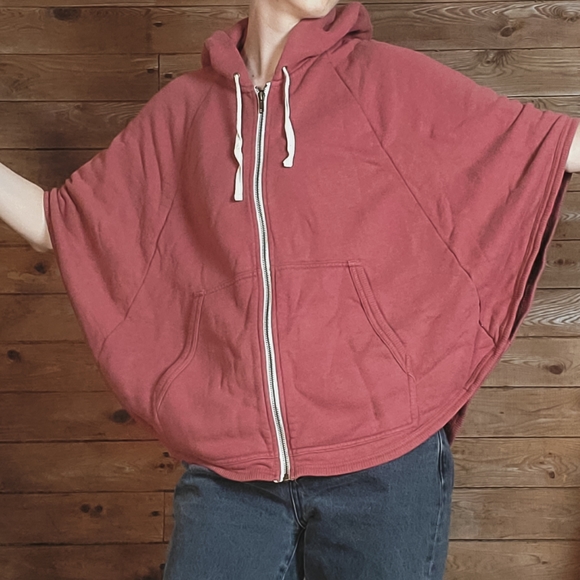 Wilfred Oversized Zipper Cape Poncho Sweater - Picture 3 of 11